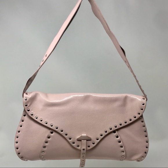 *SOLD* Céline Vintage Pink Leather Studded Baguette - Picture 2 of 12